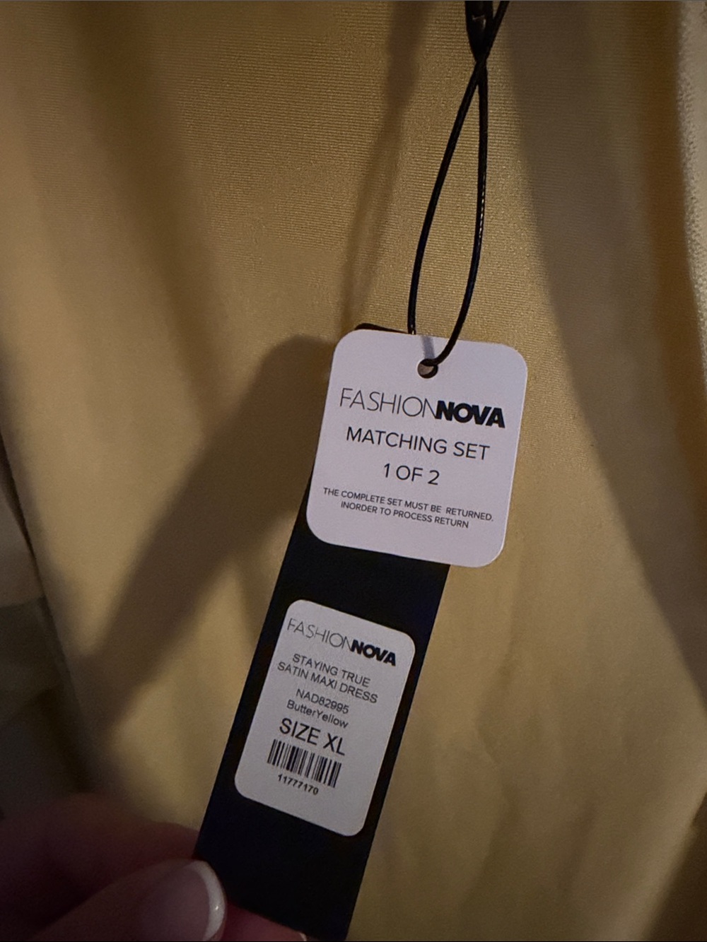 Fashion Nova Staying True Satin Maxi Dress - Picture 4 of 5